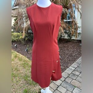 NWT🌷EXPRESS Midi Dress w/ Round Neckline and Bow Detail at the Left Side Slit